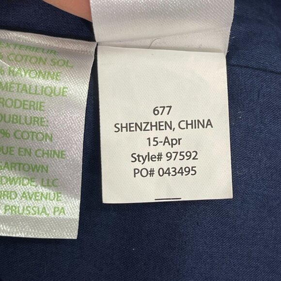 Lilly Pulitzer 97592 Women's Augusta Navy & Gold Sand Dollar Shift Dress Size 00 - Picture 7 of 11